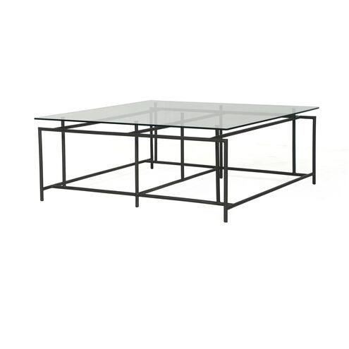 Bellagio 40 X 40 inch Clear / Black Outdoor Coffee Table